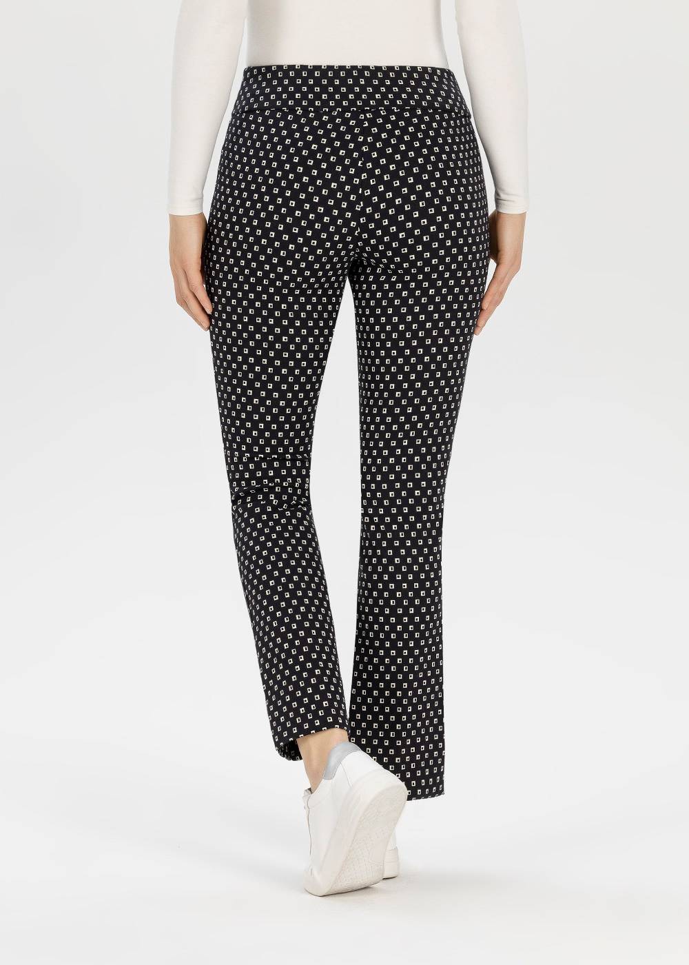 Stehmann 7/8-Hose Ina in Black and White Jacquard Nur noch ein Tag übrig