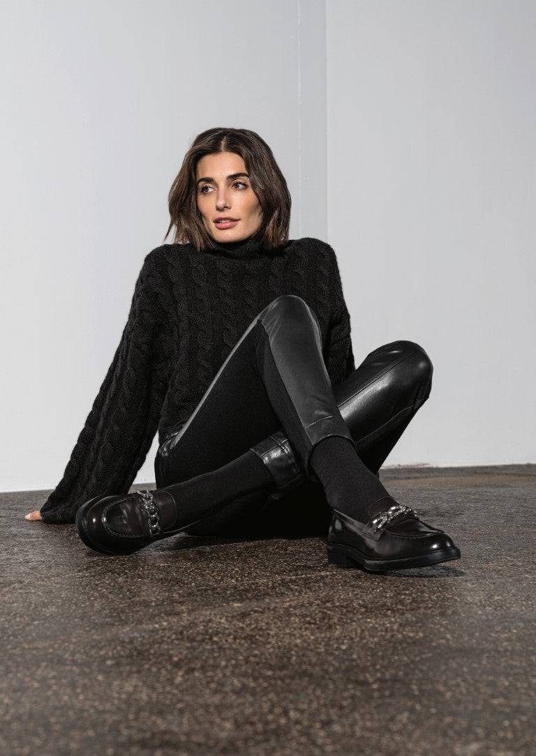 Stehmann Stretchhose Imilia mit Lederimitat Fabrikladen