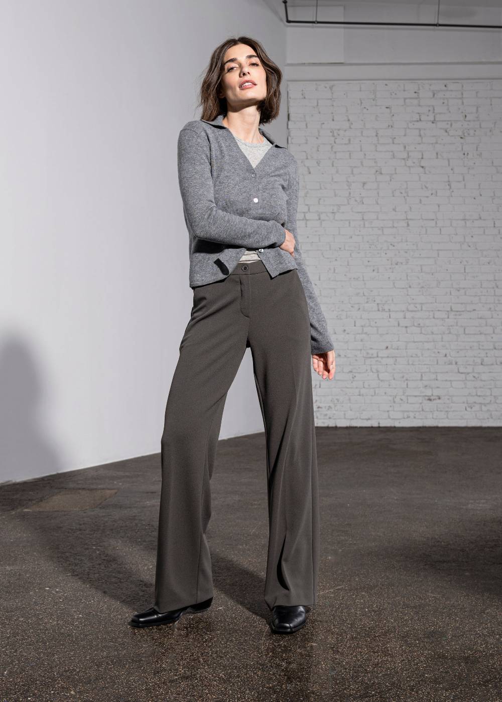 Stehmann Hose Hillda in Scuba Crepe mit weitem Bein zollfrei