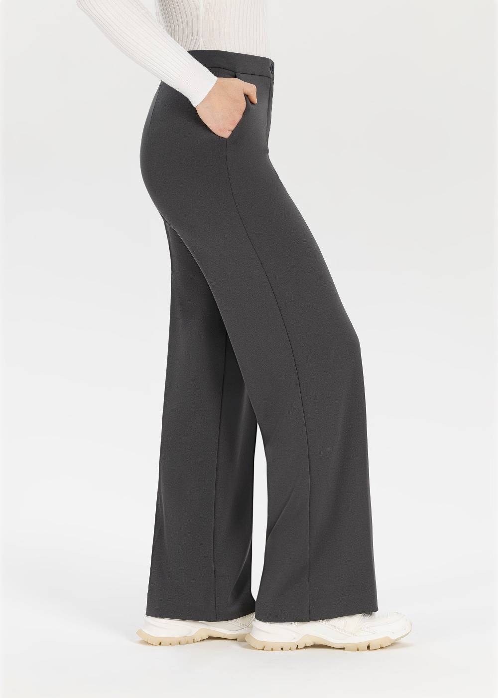 Stehmann Hose Hillda in Scuba Crepe mit weitem Bein zollfrei