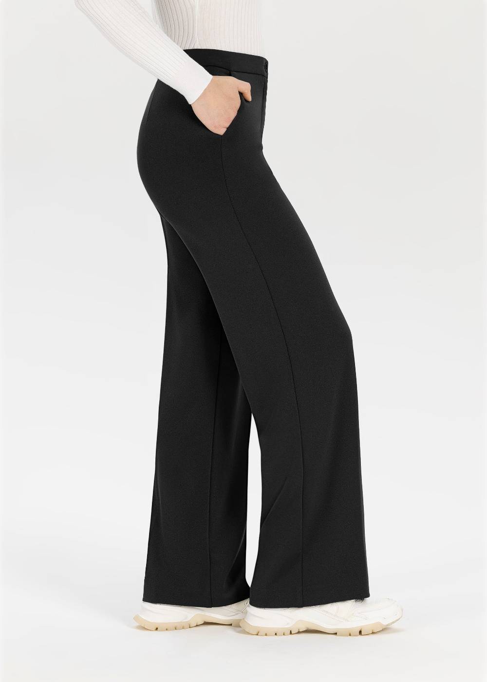 Stehmann Hose Hillda in Scuba Crepe mit weitem Bein 50% Rabatt für begrenzte Zeit