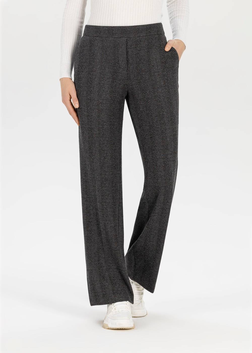 Stehmann Relaxed Hose Flanna in Fluffy Herringbone Qualität