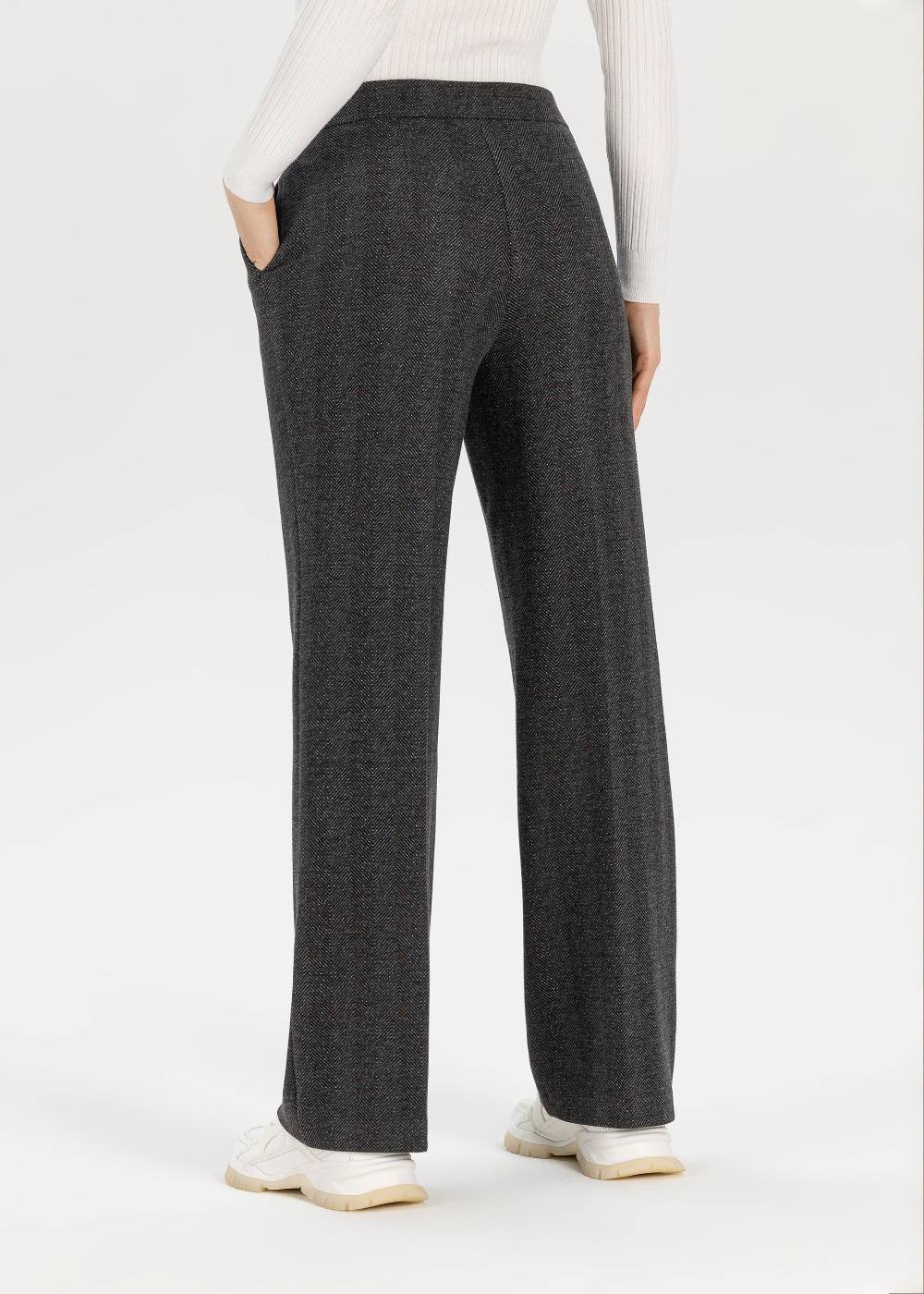 Stehmann Relaxed Hose Flanna in Fluffy Herringbone Qualität 2025