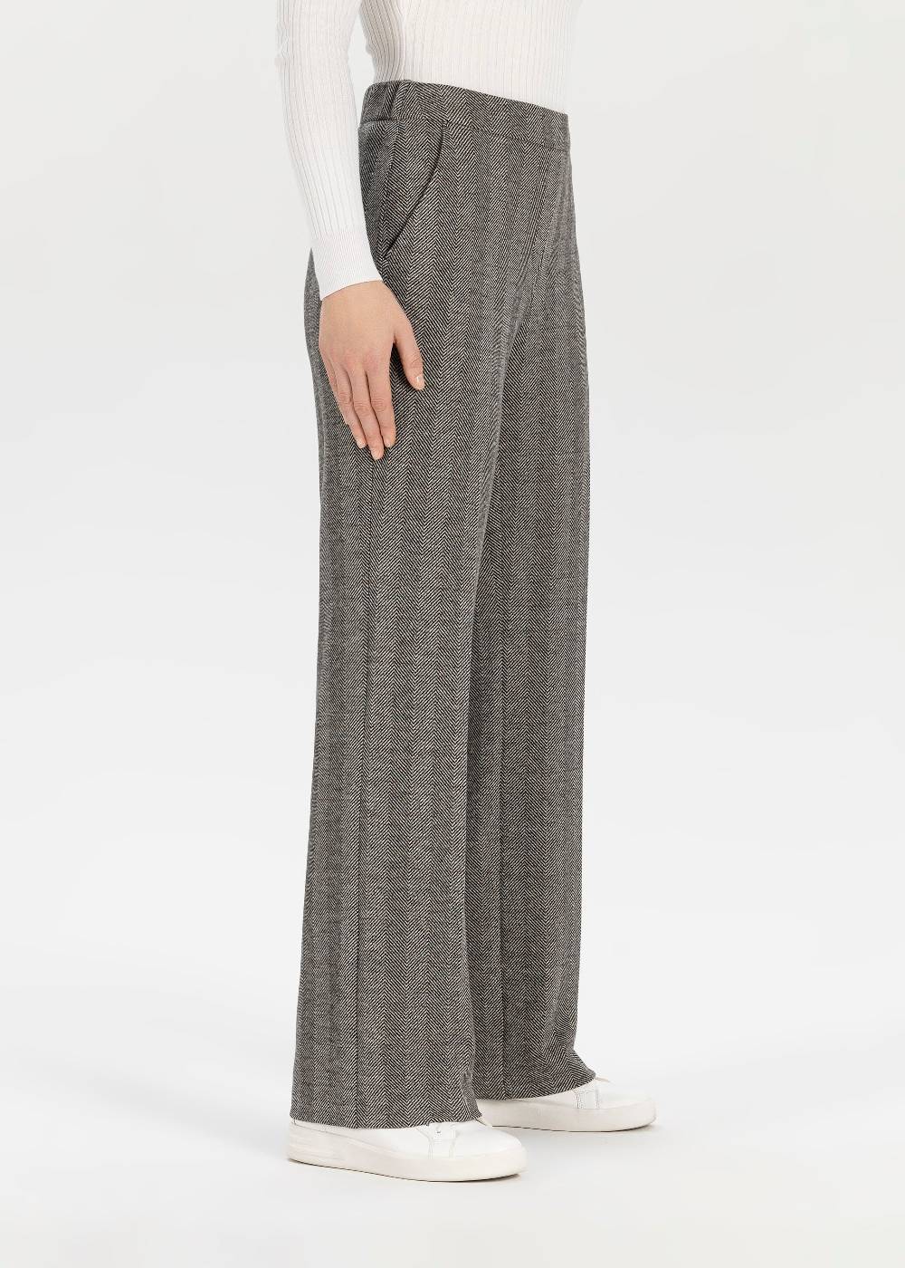 Stehmann Relaxed Hose Flanna in Fluffy Herringbone Qualität Online