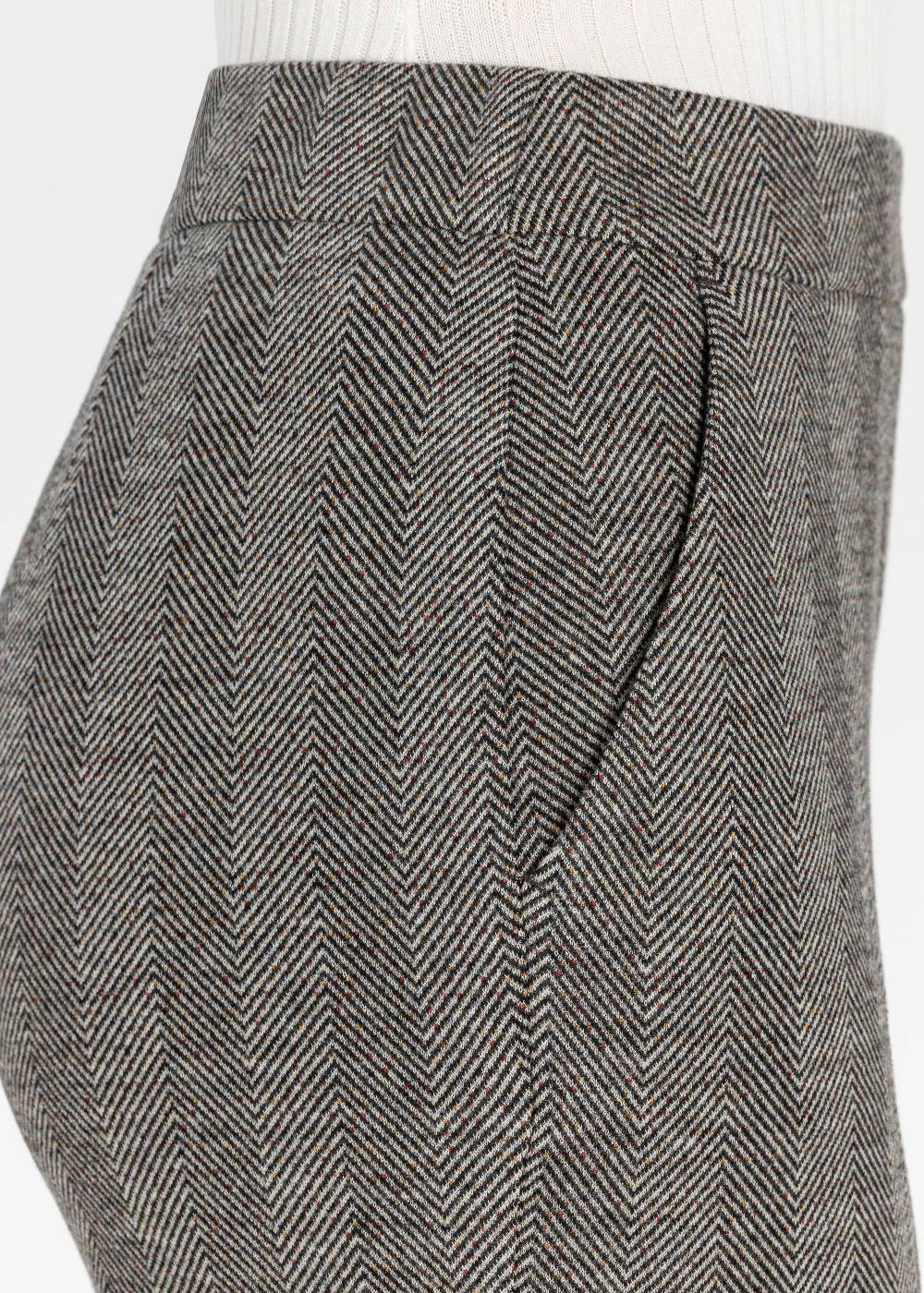 Stehmann Relaxed Hose Flanna in Fluffy Herringbone Qualität Online