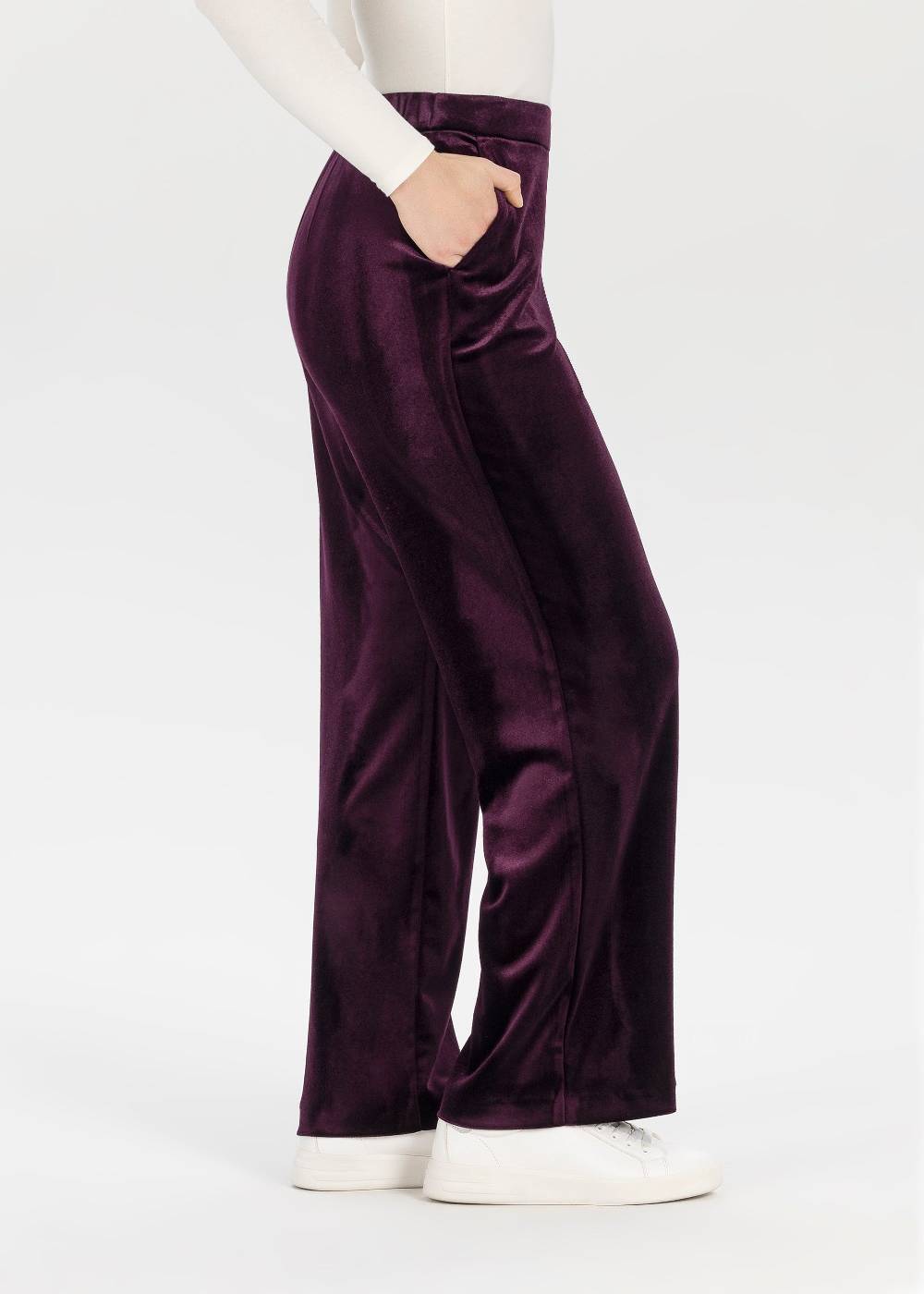 Stehmann Relaxed Hose Flanna in Shiny Velvet Outlet