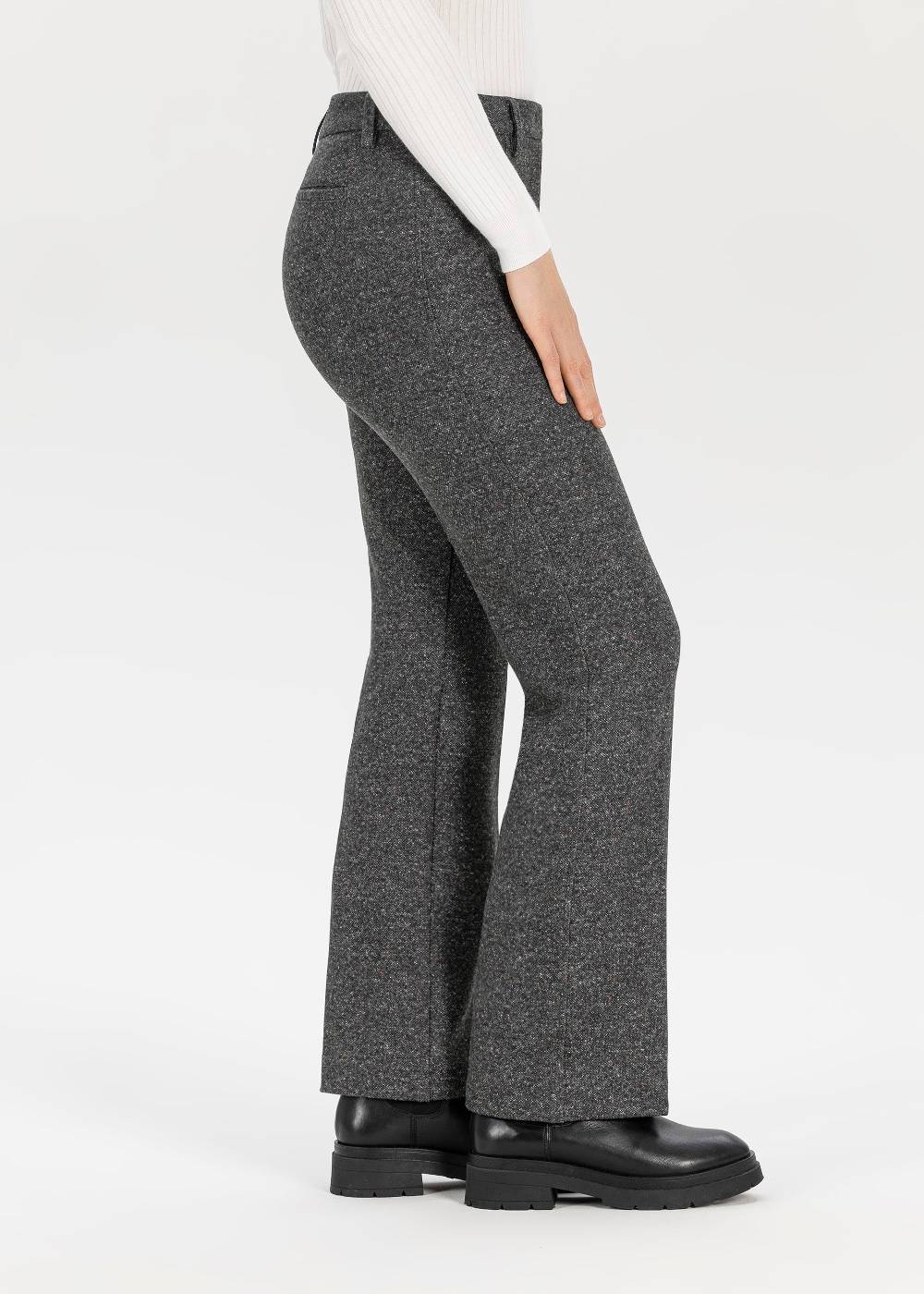 Stehmann Tweed Jerseyhose Editta mit geradem Bein Günstiger Verkauf