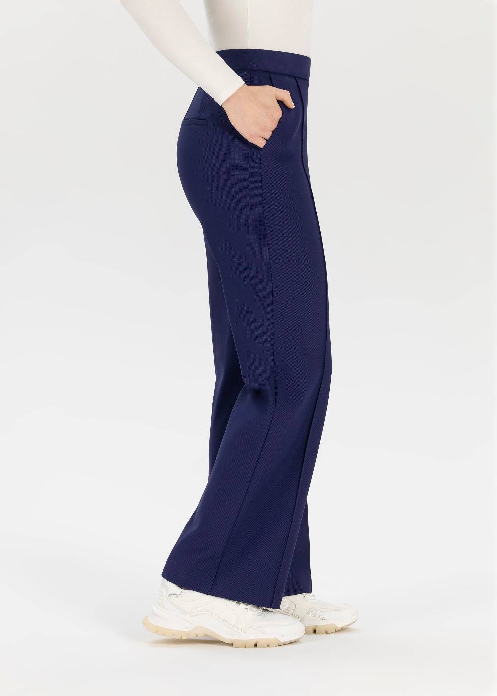 Stehmann Weite Hose Hellena in weichem Rib Jersey Großer Ausverkauf