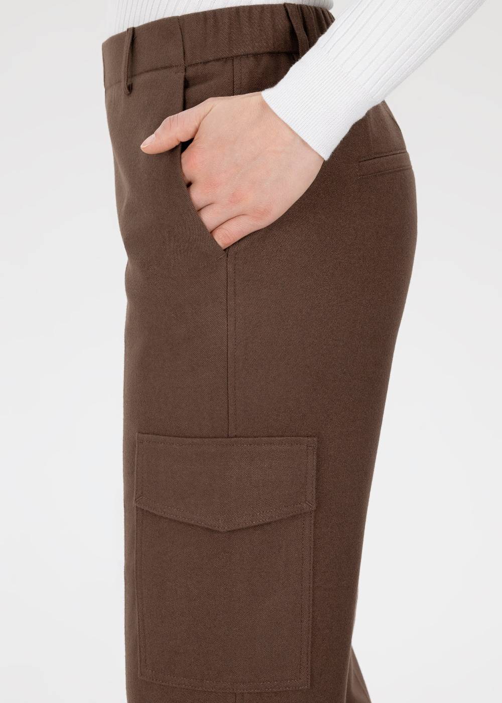 Stehmann 7/8-Chino Fluor mit Cargotaschen in Flanell Letzte 2 Tage