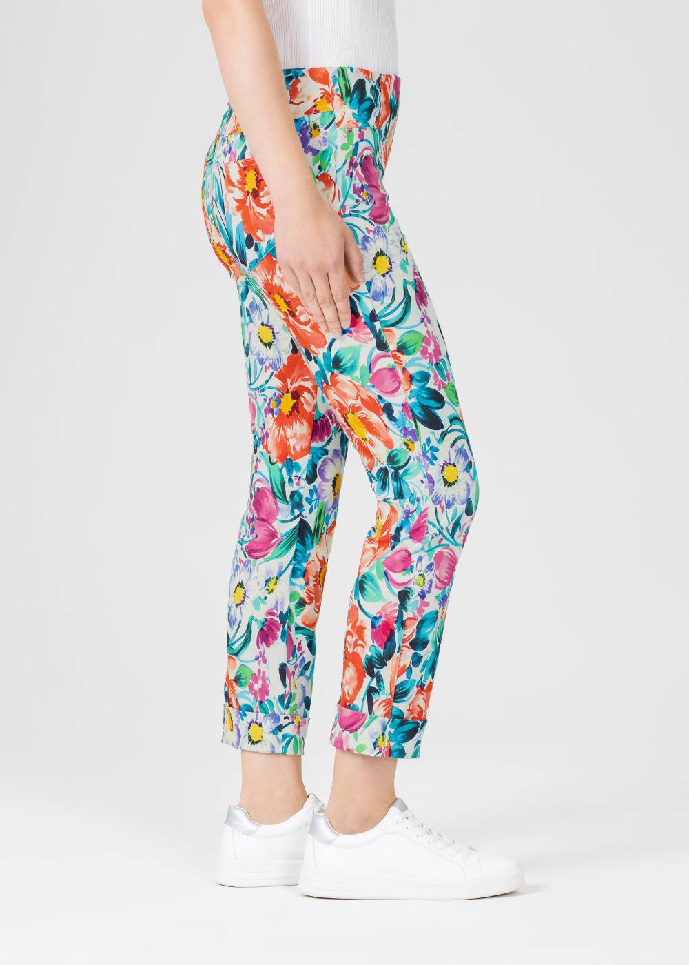 Stehmann 6/8-Hose Igor mit Flower Print 2025