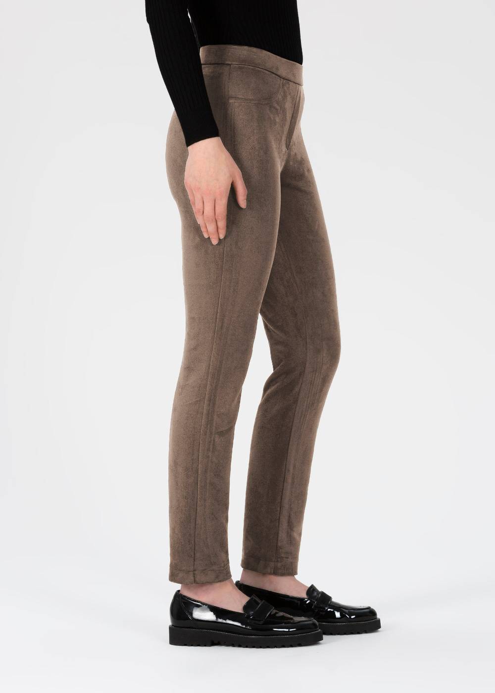 Stehmann Stretchhose Loli in Wildlederoptik im Angebot