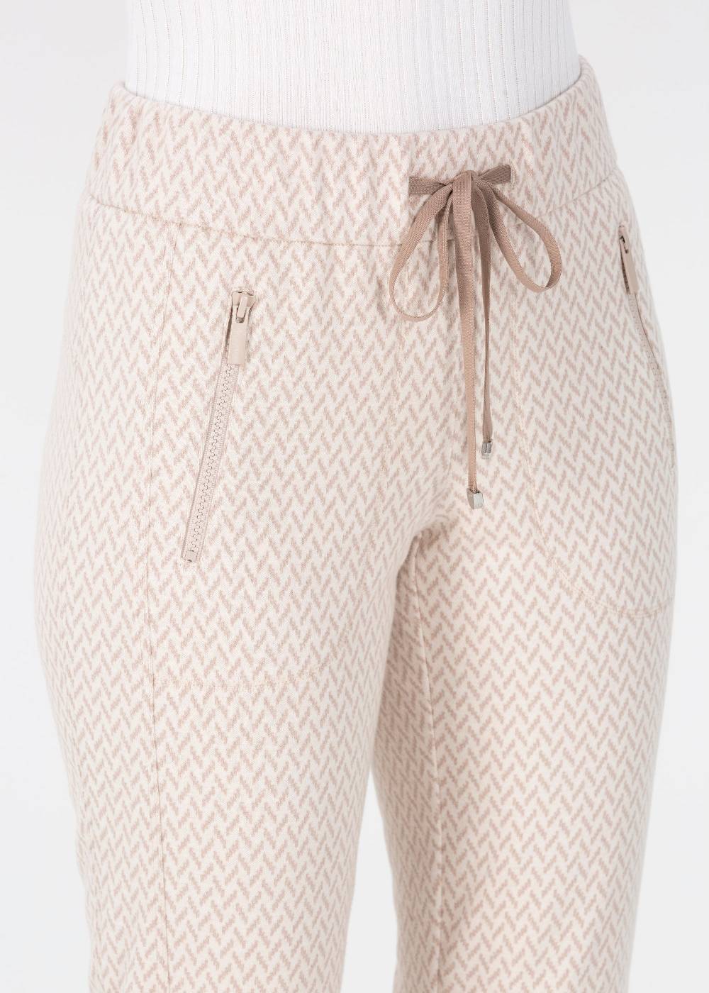 Stehmann Jogpants Roxana in Jersey mit Hahnentritt Sonderangebote