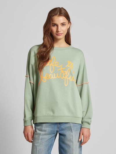 Peek & Cloppenburg miss goodlifeSweatshirt mit Label-Print Modell 'Life ist beautif' in mint Zeitbegrenzte Promotion