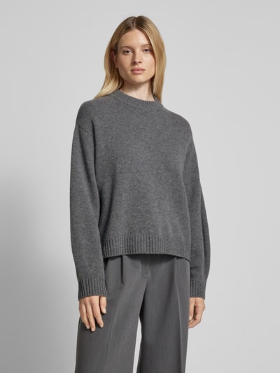 Peek & Cloppenburg Jake*s CasualStrickpullover mit gerippten Abschlüssen in dunkelgrau melange Bis zu 65% Rabatt
