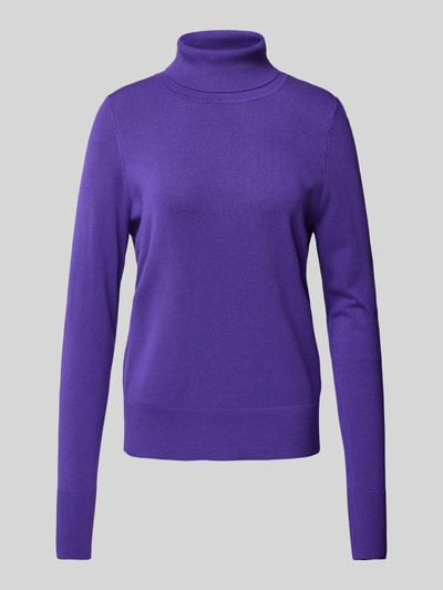 Peek & Cloppenburg Christian Berg WomanStrickpullover mit gerippten Abschlüssen in violett Nur noch ein Tag übrig
