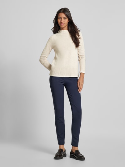 Peek & Cloppenburg Christian Berg WomanWollpullover mit Stehkragen in beige melange
