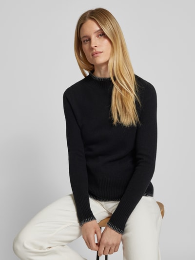 Peek & Cloppenburg Christian Berg WomanWollpullover mit Stehkragen in black Begrenzt auf 3 Tage