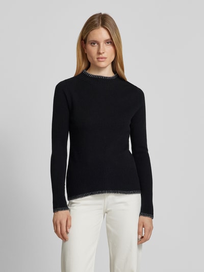 Peek & Cloppenburg Christian Berg WomanWollpullover mit Stehkragen in black Begrenzt auf 3 Tage