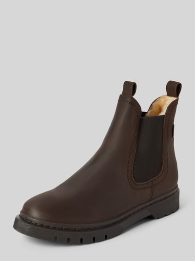 Peek & Cloppenburg TamarisStiefeletten aus Leder mit elastischen Einsätzen in dunkelbraun