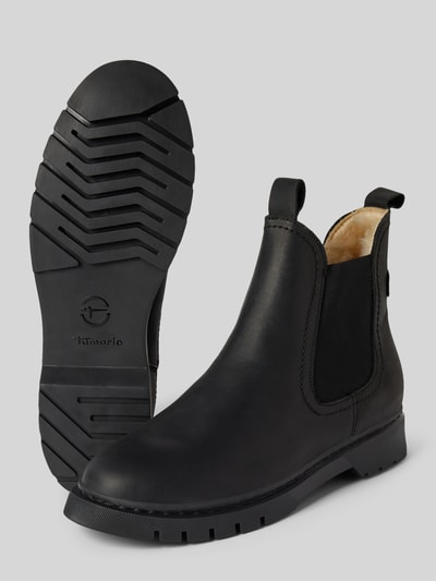 Peek & Cloppenburg TamarisStiefeletten aus Leder mit elastischen Einsätzen in black Online