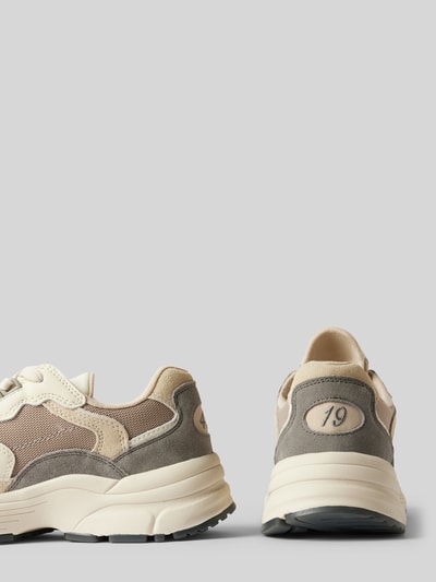 Peek & Cloppenburg GantLedersneaker mit Label-Details Modell 'Neuwill' in taupe Outlet