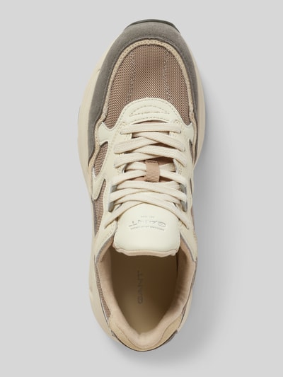Peek & Cloppenburg GantLedersneaker mit Label-Details Modell 'Neuwill' in taupe Outlet