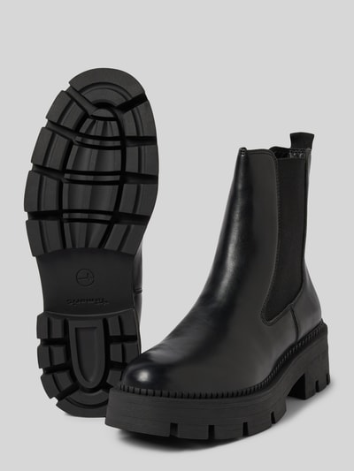 Peek & Cloppenburg TamarisChelsea Boots in Leder-Optik in black Auslauf