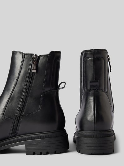 Peek & Cloppenburg TamarisStiefeletten aus Leder mit elastischen Einsätzen in black Günstiger Verkauf