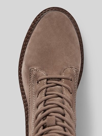 Peek & Cloppenburg TamarisSchnürboots aus Leder mit Ziernähten in mittelbraun Meist gekauft