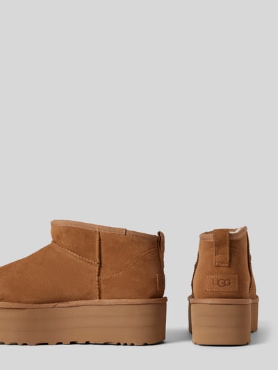 Peek & Cloppenburg UGGBoots aus Leder mit Plateausohle Modell 'CLASSIC ULTRA MINI' in camel Rabatt