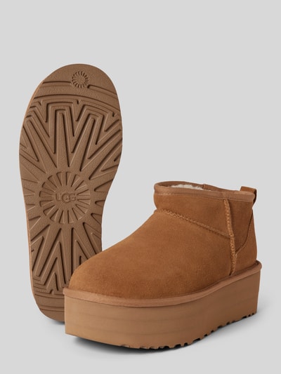 Peek & Cloppenburg UGGBoots aus Leder mit Plateausohle Modell 'CLASSIC ULTRA MINI' in camel Rabatt