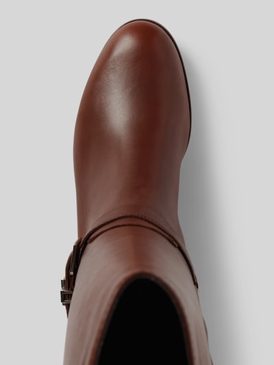 Peek & Cloppenburg Lauren Ralph LaurenLederstiefel mit Label-Applikation Modell 'BROOKE' in dunkelbraun Günstig kaufen