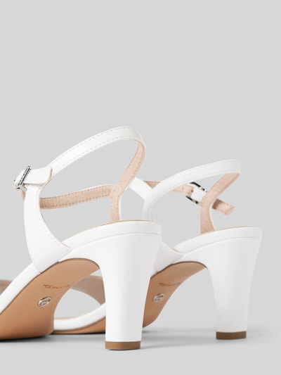 Peek & Cloppenburg TamarisSandalette mit breiter Schaftbrücke in weiss Preisnachlass