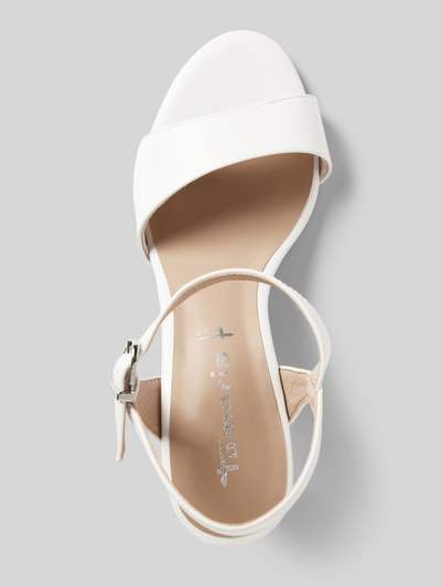 Peek & Cloppenburg TamarisSandalette mit breiter Schaftbrücke in weiss Preisnachlass