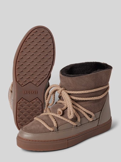 Peek & Cloppenburg INUIKIILederstiefel mit Label-Schriftzug in taupe Neueste Mode