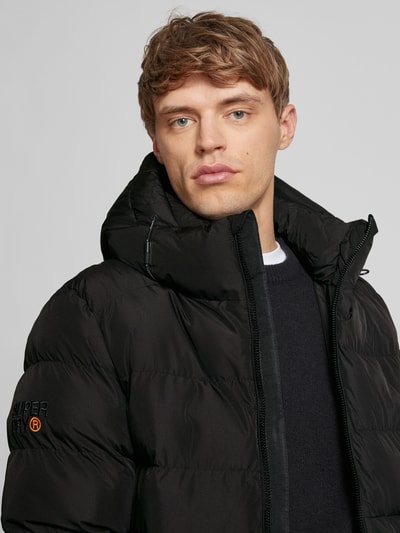 Peek & Cloppenburg SuperdrySteppjacke mit Reißverschlusstaschen in black Exklusive Angebote