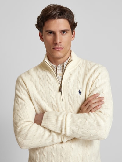 Peek & Cloppenburg Polo Ralph LaurenPullover mit Kaschmiranteil in offwhite Blitzangebot