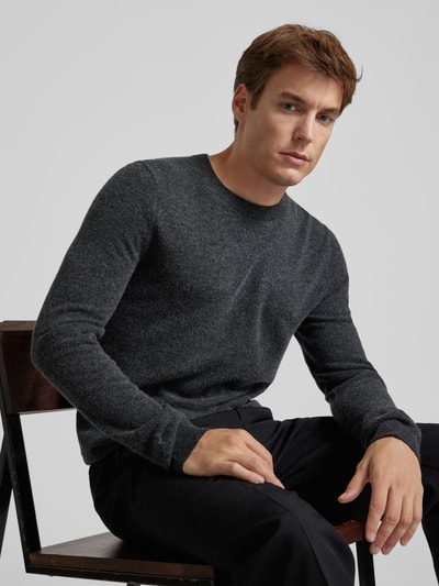 Peek & Cloppenburg MCNEALStrickpullover mit Rundhalsausschnitt in dunkelgrau melange Räumungsverkauf