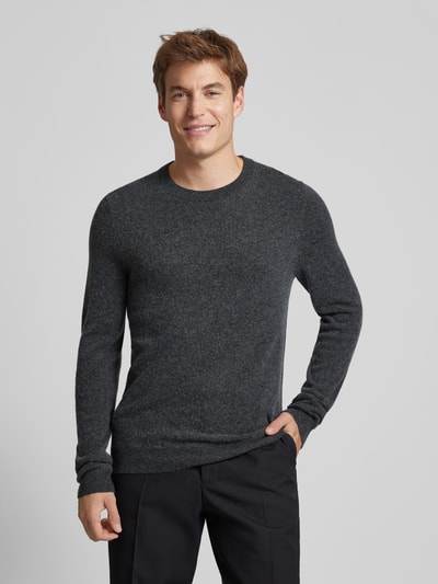 Peek & Cloppenburg MCNEALStrickpullover mit Rundhalsausschnitt in dunkelgrau melange Räumungsverkauf