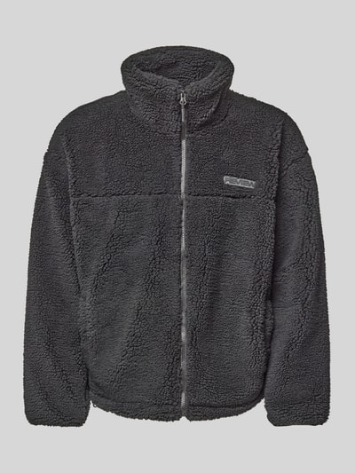 Peek & Cloppenburg REVIEWFleecejacke mit Label-Detail in black Kauf eins, bekomm eins gratis