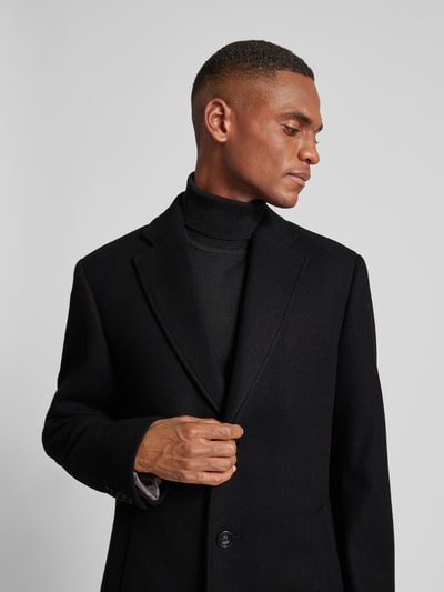Peek & Cloppenburg Christian Berg MenMantel mit Leistentaschen in black Bis zu 50% Rabatt
