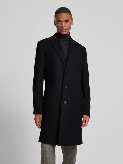 Peek & Cloppenburg Christian Berg MenMantel mit Leistentaschen in black Bis zu 50% Rabatt