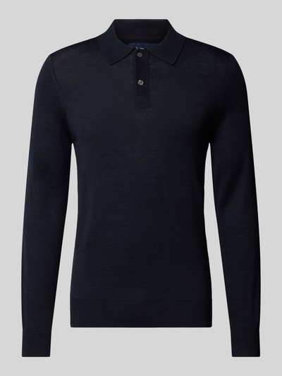 Peek & Cloppenburg Christian Berg MenSlim Fit Strickpullover mit Polokragen in marine Bis zu 65% Rabatt