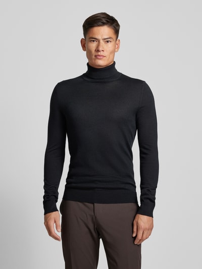 Peek & Cloppenburg Christian Berg MenStrickpullover mit Rollkragen in black Discount Store für neue Produkte