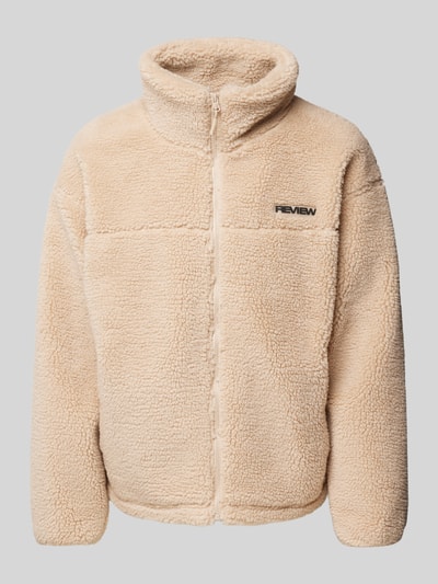 Peek & Cloppenburg REVIEWFleecejacke mit Label-Detail in ecru 2025