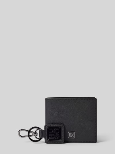Peek & Cloppenburg HUGOSchlüsselanhänger aus Leder mit Label-Applikationen in black