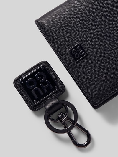 Peek & Cloppenburg HUGOSchlüsselanhänger aus Leder mit Label-Applikationen in black Verkauf
