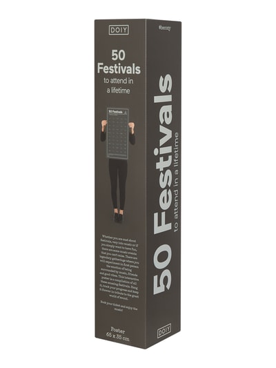 Peek & Cloppenburg DoiyInteraktives Poster aus Papier Modell '50 Festivals' in black Limitierter Zeitrabatt