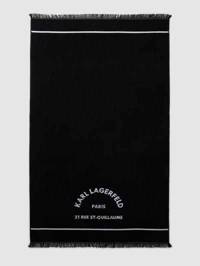 Peek & Cloppenburg Karl Lagerfeld BeachwearHandtuch mit ausgefransten Abschlüssen in black Muttertagsangebot