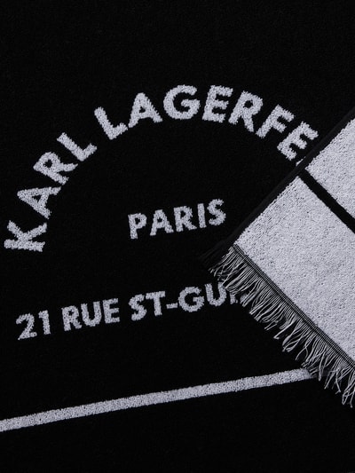 Peek & Cloppenburg Karl Lagerfeld BeachwearHandtuch mit ausgefransten Abschlüssen in black Muttertagsangebot